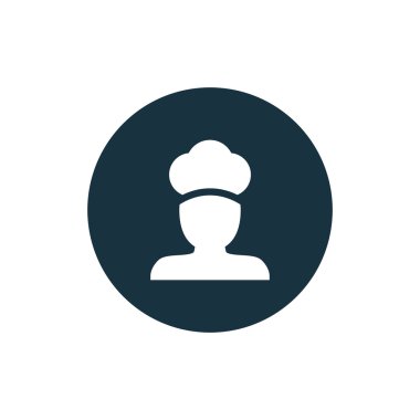 Şef simgesinin vektör illüstrasyonu