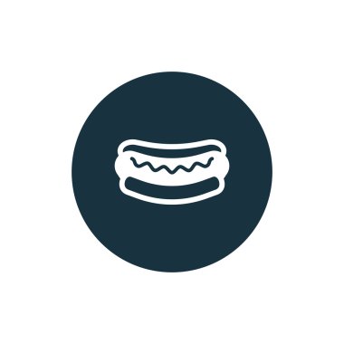 Hot dog simgesinin vektör illüstrasyonu