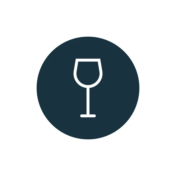 Vectorillustratie van het pictogram van het wijnglas — Stockvector