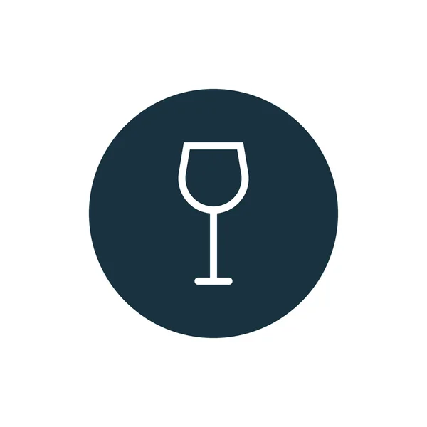 Vector illustration of wineglass icon — Stock Vector