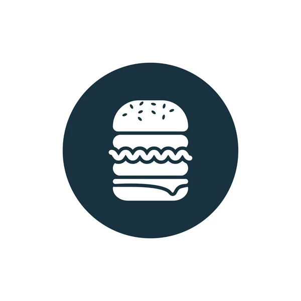 Vector illustration of burger icon — Stock Vector