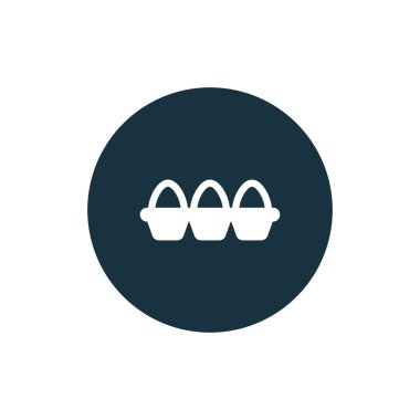 Yumurta simgesini tepsi vektör çizim