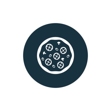 Pizza simgesinin vektör illüstrasyonu