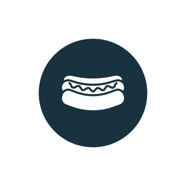 Hot dog simgesinin vektör illüstrasyonu