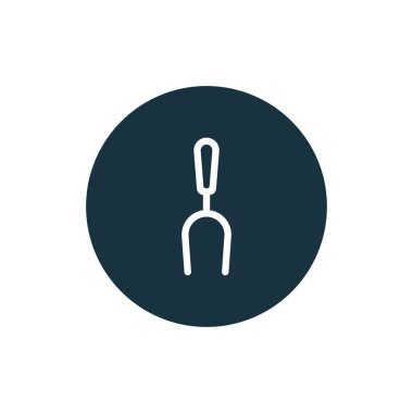 Barbekü çatalı simge vektör çizim