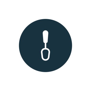 Kaşık simgesinin vektör illüstrasyonu