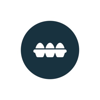 Yumurta simgesini tepsi vektör çizim