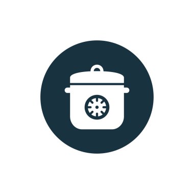 Multicooker simge vektör çizim
