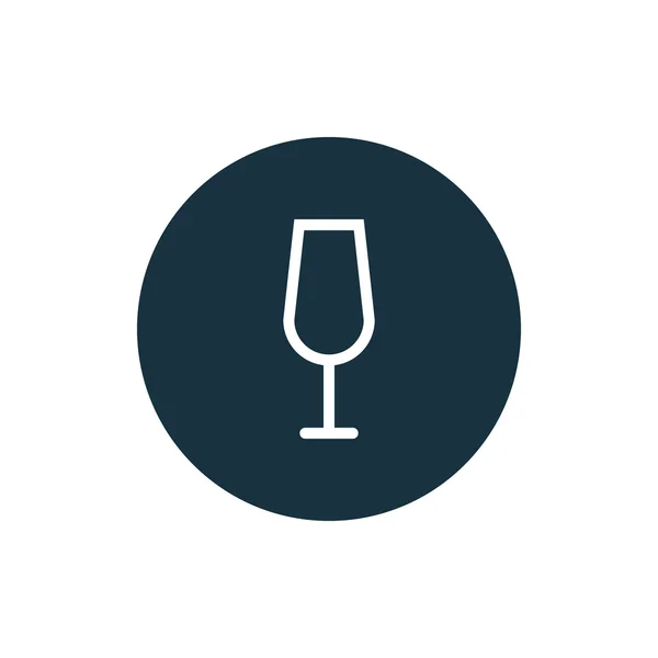 Vector illustration of wineglass icon — Stock Vector