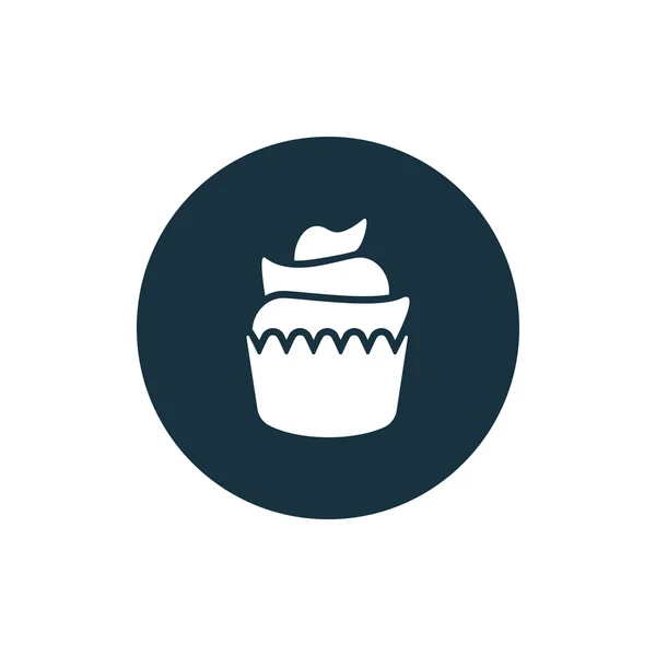 Illustration vectorielle de l'icône cupcake — Image vectorielle
