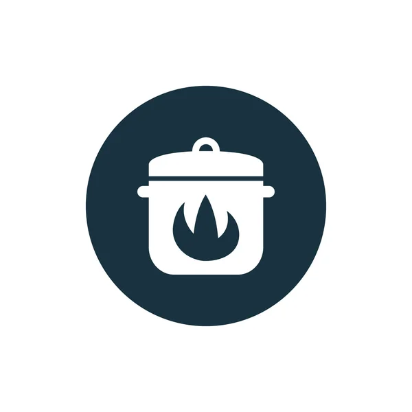 Vector ilustración de cocina icono de la cacerola — Vector de stock