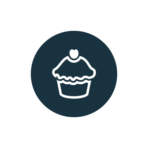 Vector illustratie van cupcake icoon — Stockvector