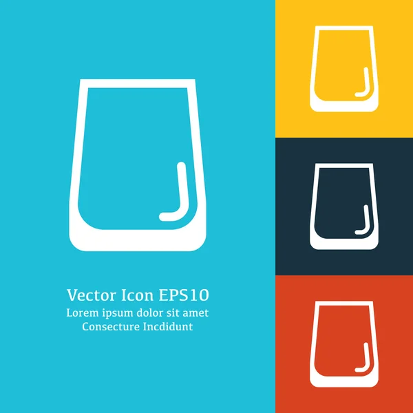 Illustration vectorielle de l'icône en verre d'eau — Image vectorielle