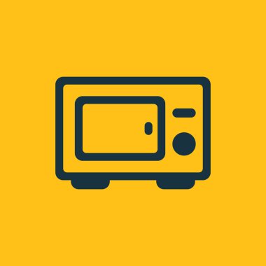 Mikrodalga simgesinin vektör illüstrasyonu