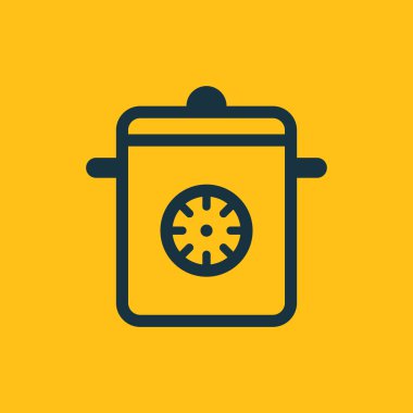 Multicooker simge vektör çizim