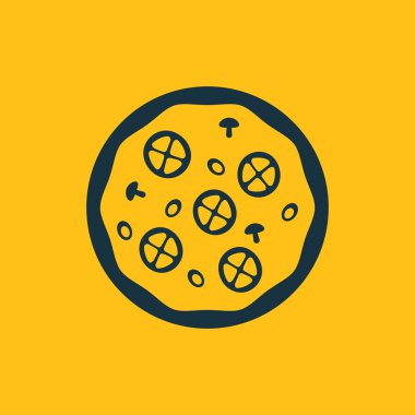 Pizza simgesinin vektör illüstrasyonu