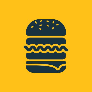 Hamburger simgesinin vektör illüstrasyonu