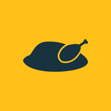 Tavuk simgesinin vektör illüstrasyonu