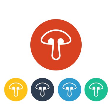 Mantar simgesinin vektör illüstrasyonu