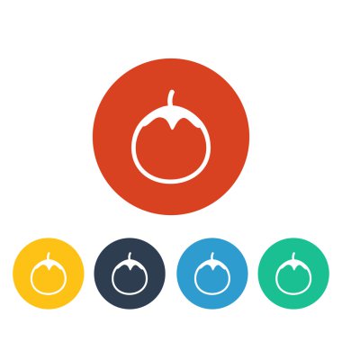 Domates simgesinin vektör illüstrasyonu