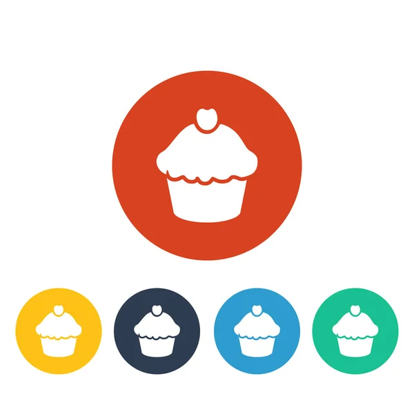 Ilustração vetorial do ícone cupcake — Vetor de Stock