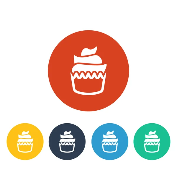 Vector ilustración de cupcake icono — Vector de stock