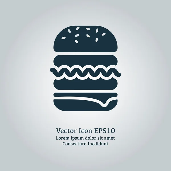 Vector illustration of burger icon — Stock Vector