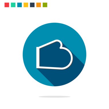 Fırın eldiveni simge vektör çizim