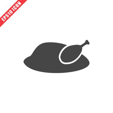 Tavuk simgesinin vektör illüstrasyonu