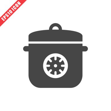 Multicooker simge vektör çizim