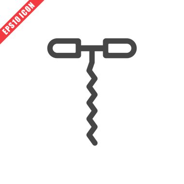 Tirbüşon simgesinin vektör çizimi