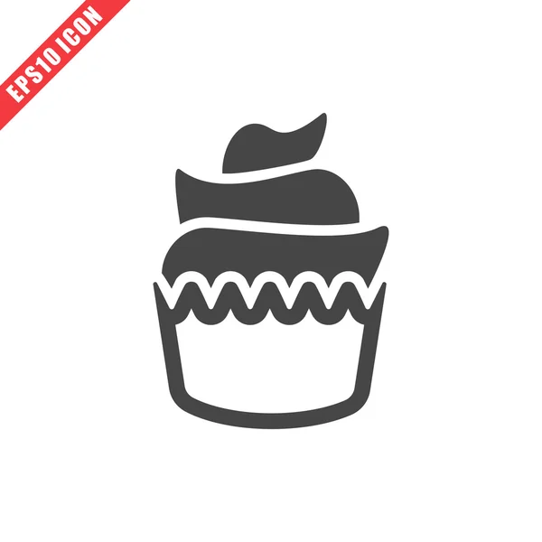 Vector illustratie van cupcake icoon — Stockvector