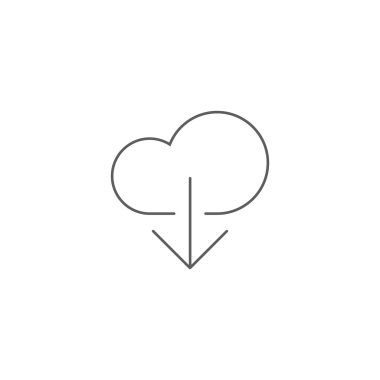 Bulut indir simge vektör çizim