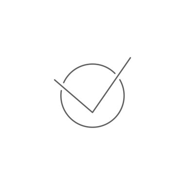 Kontrol simgesinin vektör illüstrasyonu