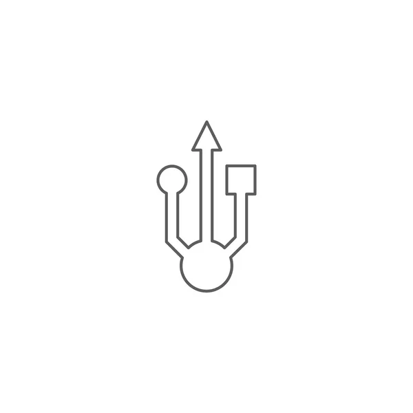 USBアイコンのベクトル図 — ストックベクタ