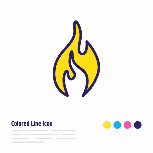 illustration of fire icon colored line. Beautiful emergency element also can be used as flame icon element.