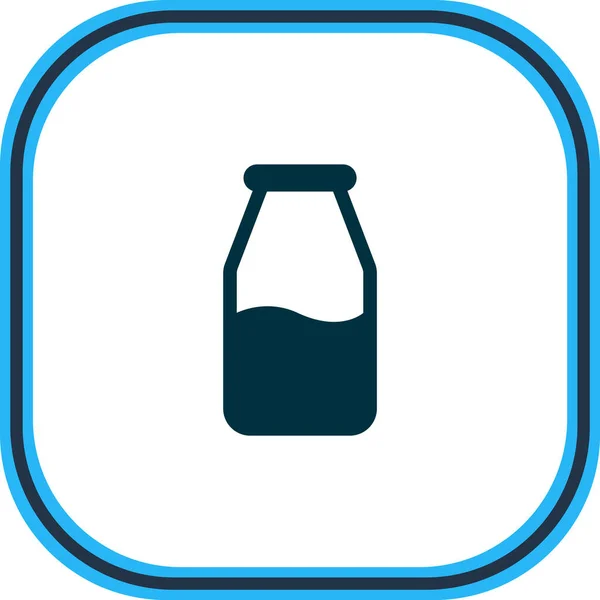 Ilustración de la línea icono botella de leche. Hermoso elemento de comida también se puede utilizar como elemento icono de la cruet. —  Fotos de Stock