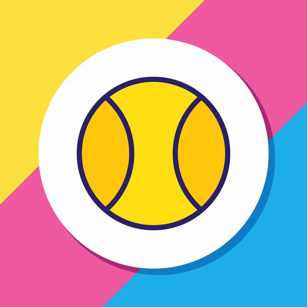 Ilustración de la línea de color icono de la pelota de tenis. Hermoso elemento deportivo también se puede utilizar como elemento icono del deporte. — Foto de Stock