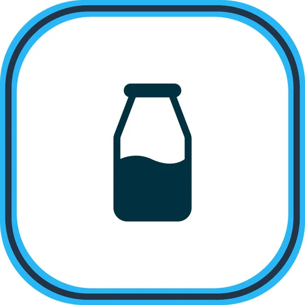 Ilustracja wektorowa linii ikony butelki mleka. Piękny element żywności może być również stosowany jako cruet element ikony. — Wektor stockowy