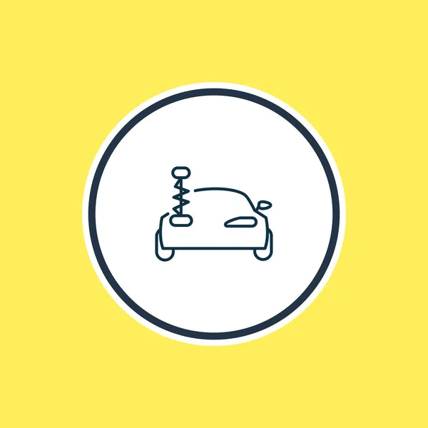 Illustrazione della linea dell'icona delle molle dell'automobile. Bellissimo elemento auto può anche essere utilizzato come elemento icona auto assorbitore. — Foto Stock