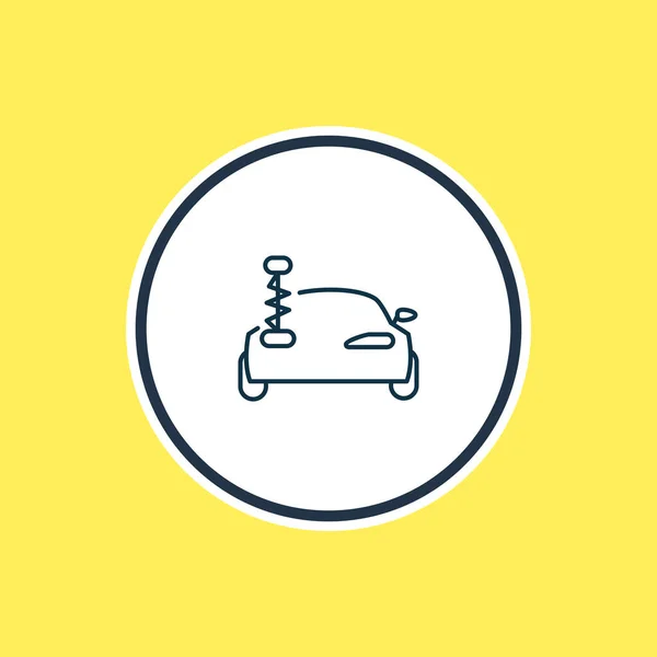 Illustratie van auto veren pictogram lijn. Mooie auto-element kan ook worden gebruikt als auto-absorber pictogram element. — Stockfoto