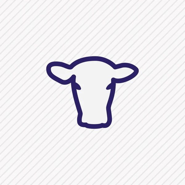 Illustration av ko ikon färgad linje. Vacker fauna element kan också användas som boskap ikon element. — Stockfoto