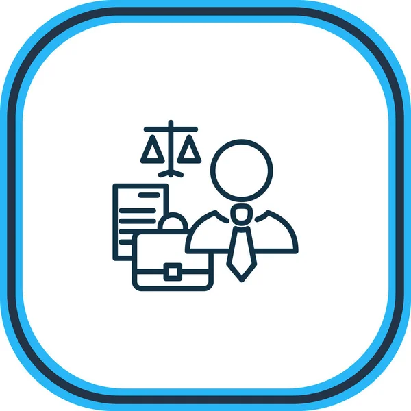 illustration of employment icon line. Beautiful legal element also can be used as businessman icon element.