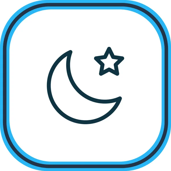 Ilustração da linha do ícone da lua. Elemento de constelação bonita também pode ser usado como elemento ícone da noite. — Fotografia de Stock