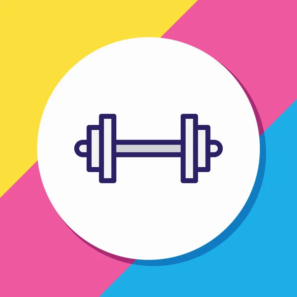 Vector illustration of dumbbell icon colored line. Beautiful sport element also can be used as barbell icon element. — Stock Vector