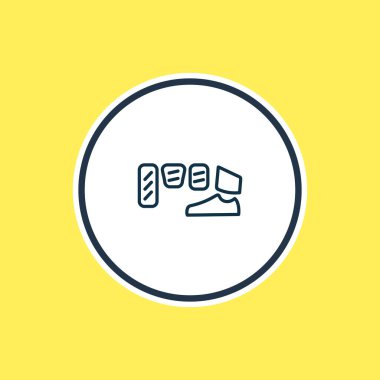 Gaz pedalları simge çizgisi çizimi. Güzel araç ögesi fren pedalı simgesi olarak da kullanılabilir.