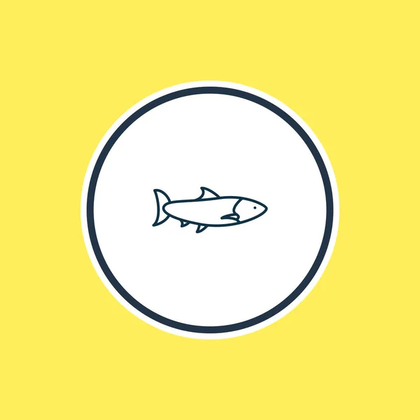 Иллюстрация иконки лосося. Красивый зоологический элемент также может быть использован в качестве иконки морепродуктов. — стоковое фото