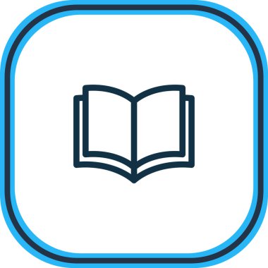 Simge satırının vektör illüstrasyonu. Güzel okuma ögesi çalışma simgesi olarak da kullanılabilir.