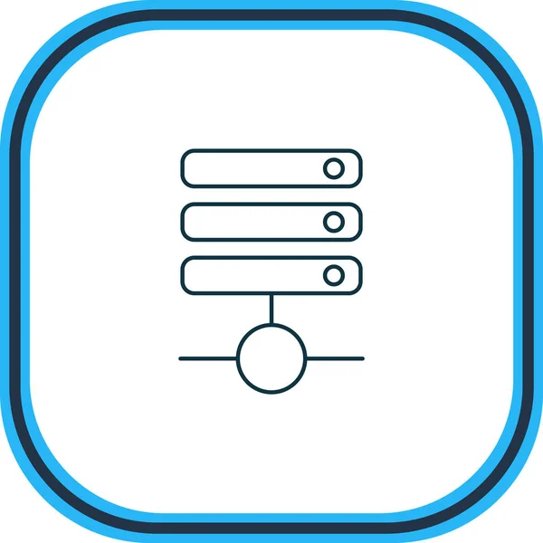 Illustration of database icon line. Beautiful internet element also can be used as server icon element. — Stockfoto