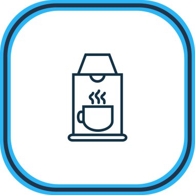illustration of coffee machine icon line. Beautiful tourism element also can be used as coffeemaker icon element.